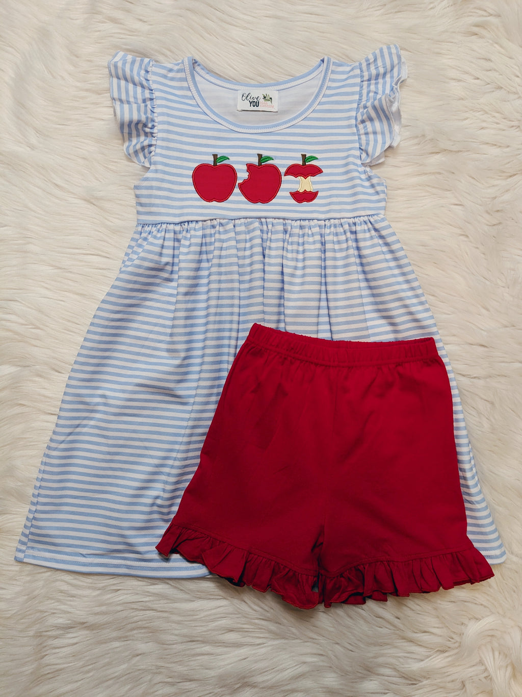 Apple Trio School Girl Tunic Short Set