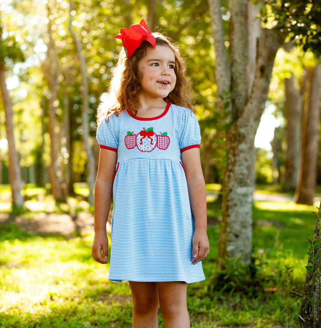 Apple Trio School Pocket Dress