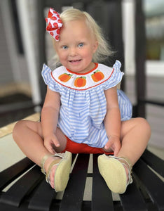 Classic Pumpkin Smocked Bloomer Set