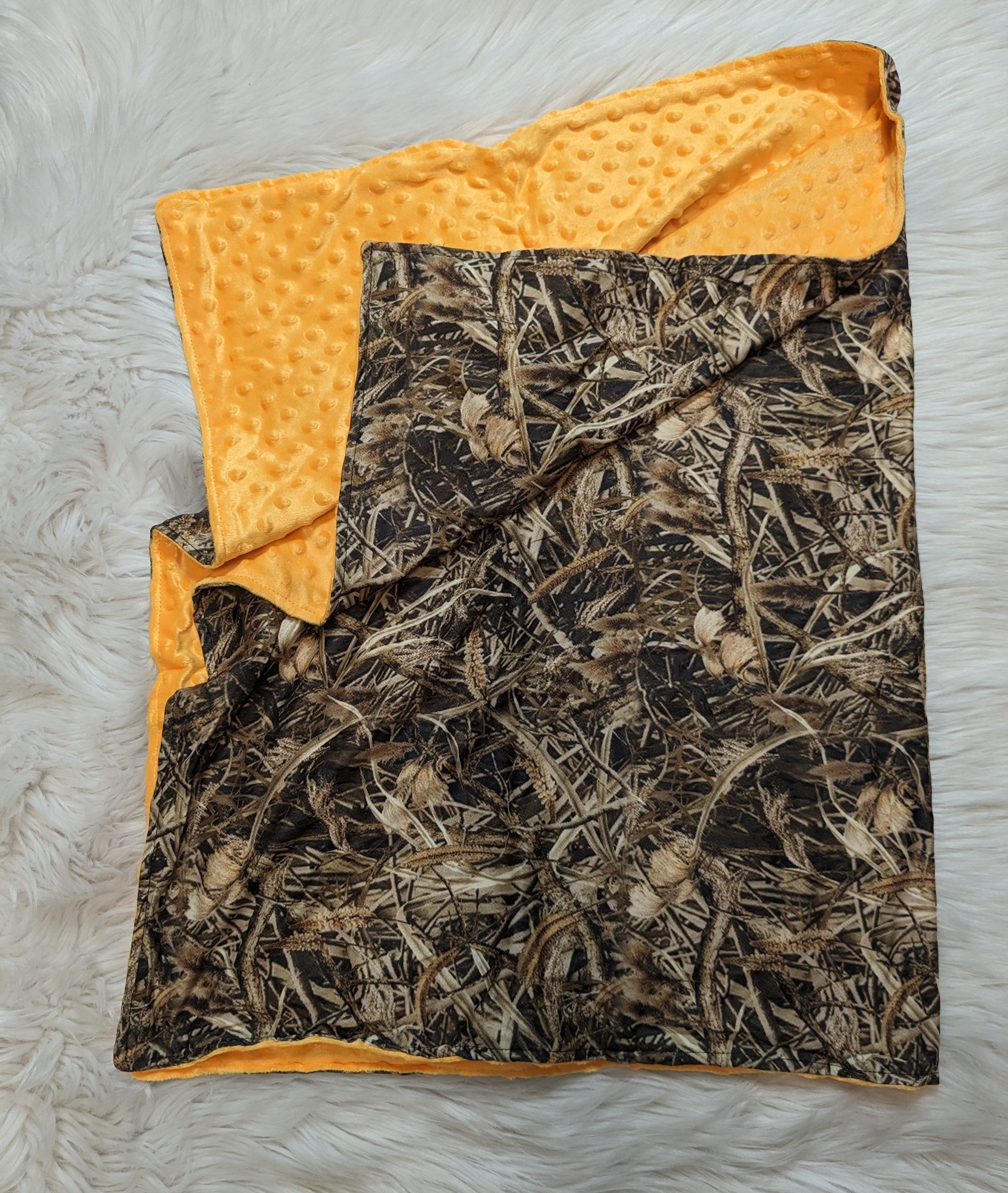 Child's Size Camouflage Minky Blanket