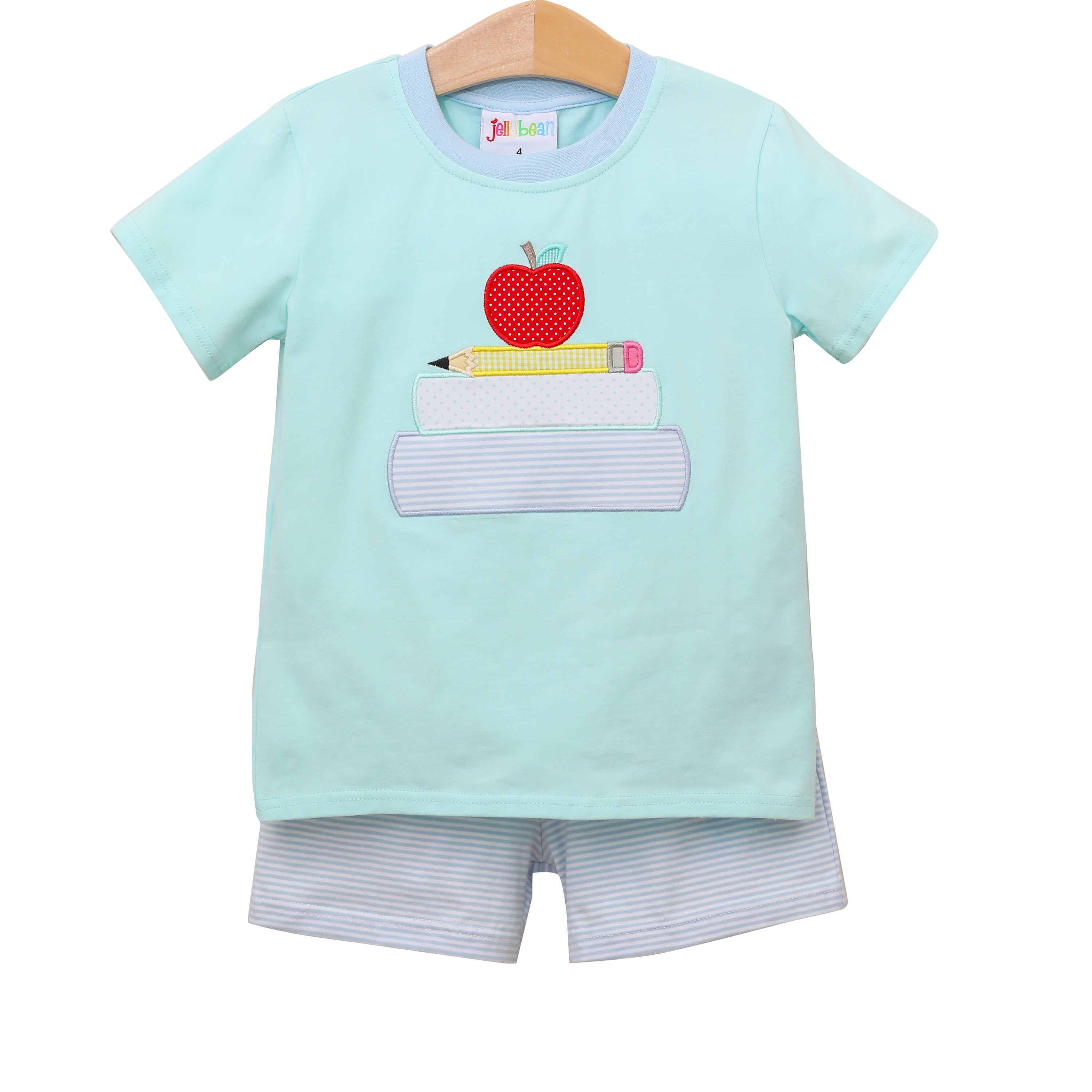 School Book Stack Boy Short Set