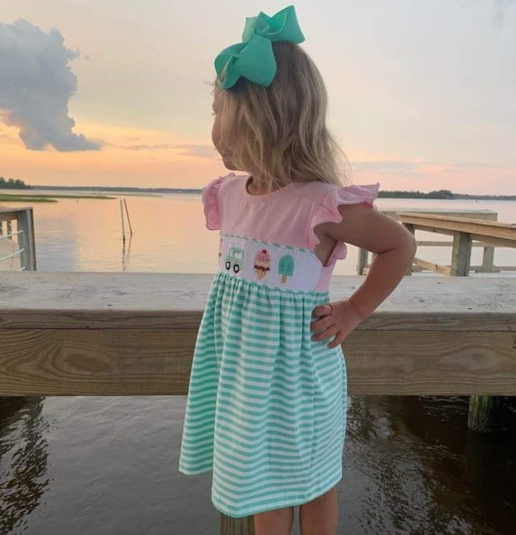 Ice Cream Truck Smocked Dress