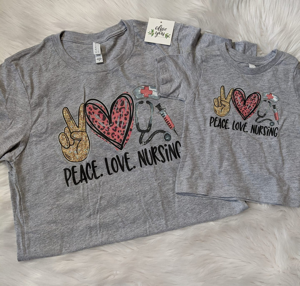 Peace, Love, Nursing Tee