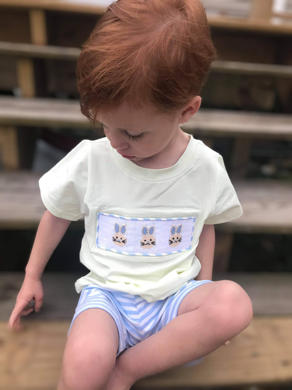 Bunny Smocked Boys Set